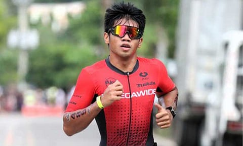 TITLE CONTENDER. Irienold Reig Jr. banners the local charge in the Century Tuna Ironman 70.3 Subic Bay Philippines in Olongapo City on June 15, 2025. He is also preparing for a title defense in 5150 Bohol this July. (Contributed photo)
