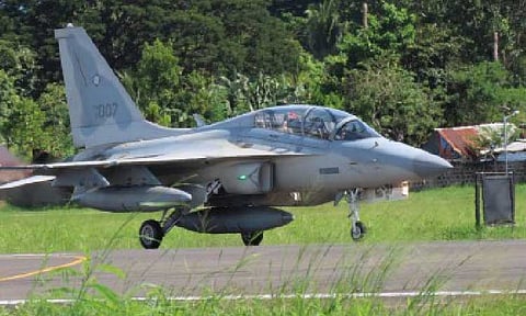 BOOSTING AIR DEFENSE. A Philippine Air Force (PAF) FA-50PH prepares to take off in an undisclosed location in this undated photo. The Department of National Defense announced on Saturday (June 14, 2025) the acquisition of 12 FA-50 Block 70 light combat aircraft to boost the country's air defense capabilities. (Photo courtesy of PAF)