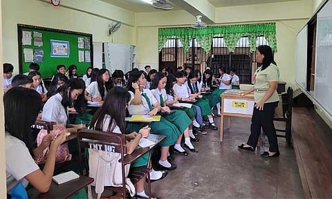 BACK TO SCHOOL. A teacher is giving a lecture to her class at the Davao City National High School, as the school year 2025-2026 kicked off on Monday, June 16, 2025. Nearly 1.4 million Davao learners returned to school on June 16, diving straight into lessons, according to the Department of Education.