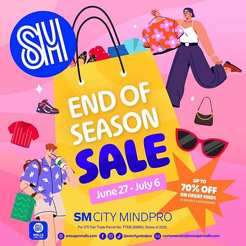 ZAMBOANGA. SM City Mindpro turns up the excitement joining SM Supermalls nationwide for the much-anticipated “End of Season Sale” from June 27 to July 6, 2025. 