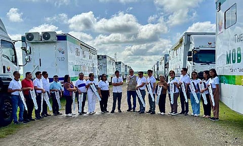 (President Ferdinand R. Marcos Jr. leads the turnover of mobile soil laboratory units in every region of the country at the Philippine Rice Research Institute in the Science City of Muñoz. These facilities will help analyze soil and improve productivity of farmers. – Aldrin Joshua Mallari/PIA 3)