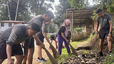 ZAMBOANGA. Troops of the 101st Infantry Battalion (101IB) join in the conduct of community clean-up drive on Thursday, July 3, 2025, in Luuk, Sulu, reinforcing its commitment to fostering strong civil-military relations promoting healthy environment. (SunStar Zamboanga) 