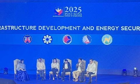 FLOOD CONTROL PROJECTS. Department of Public Works and Highways (DPWH) Secretary Manuel Bonoan (second from left) at the 2025 Post-State of the Nation Address (SONA) discussions in San Juan City on Wednesday (July 30, 2025). He said they are set to submit next week the list of all completed and ongoing flood control projects in the country since 2022 to President Ferdinand R. Marcos Jr. (Photo by FGP)