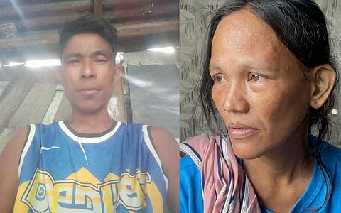 Teodolito Intan (left), the fisherman who died after being struck by lightning, and his live-in partner Teresita Caay (right).