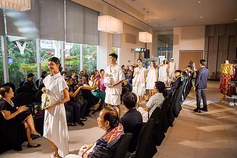 A sneak peak of the vanity kits, tote bags and bucket hats to be sold at the hotel’s lobby
