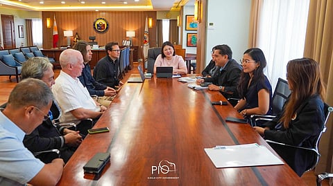 Iloilo City Mayor Raisa Treñas welcomes Stefan Ekulund of Swedfund International and Alexander Cochrane of Sweco Group during a courtesy visit on August 12, 2025, at the Iloilo City Hall for the P33-million feasibility study on the proposed Metro Iloilo Bus Rapid Transit (BRT) system. (Photo courtesy of Raisa Treñas Facebook)  