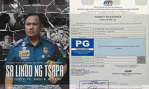 The documentary film (docu-film) of former Davao City Police Office Acting City Director Col. Hansel Marantan, titled Sa Likod ng Tsapa, can now be watched across 73 cinemas nationwide, according to the latest update from the movie’s distributor Solar Pictures, starting on August 13, 2025.