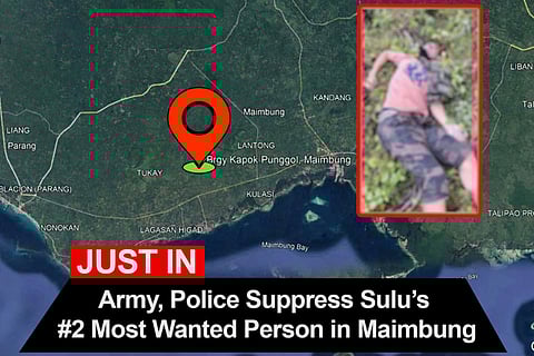 2nd most wanted person killed, 4 soldiers wounded in Sulu clash