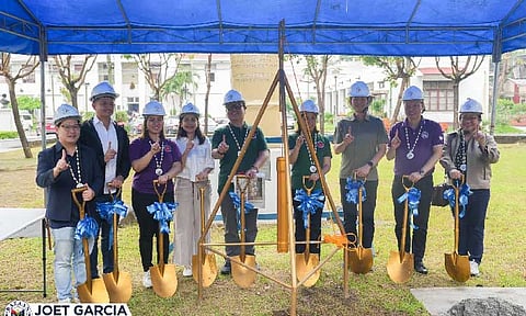 GROUNDBREAKING. The Department of Budget and Management and the provincial government of Bataan break ground for a P10.136-million public park at the Capitol Compound Oval in Balanga City under the department’s Green Green Green Program. (Photo courtesy of 1Bataan)