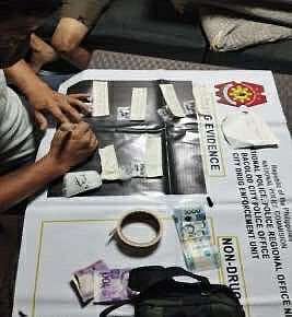 BACOLOD. The Bacolod City Police Office (BCPO) recovers an estimated P680,000 worth of a substance believed to be shabu in a drug bust in Purok Lubi, Barangay 3, Bacolod City on Thursday, August 21, 2025. 