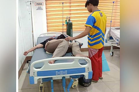 Lady rider nalabay sa kanal sa TCH, naangol