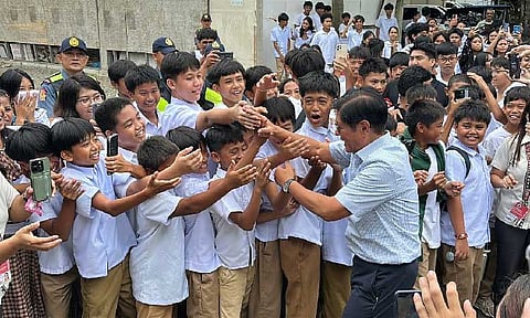 President Ferdinand R. Marcos Jr. led the launch of the Yaman ng Kalusugan Caravan in Aurora, offering medical and preventive health services to learners, teachers, and school personnel.  (Photo courtesy of DepEd-3)