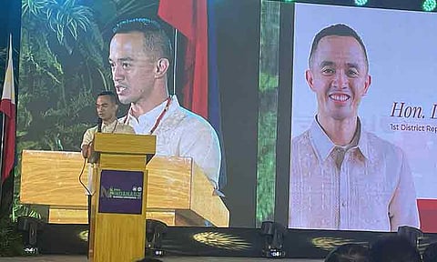 Davao del Norte 1st District Representative De Carlo “Oyo” L. Uy called for stronger public-private partnerships and policies to secure Mindanao’s role in national growth during the 34th Mindanao Business Conference (Minbizcon) in Tagum City on August 29, 2025.