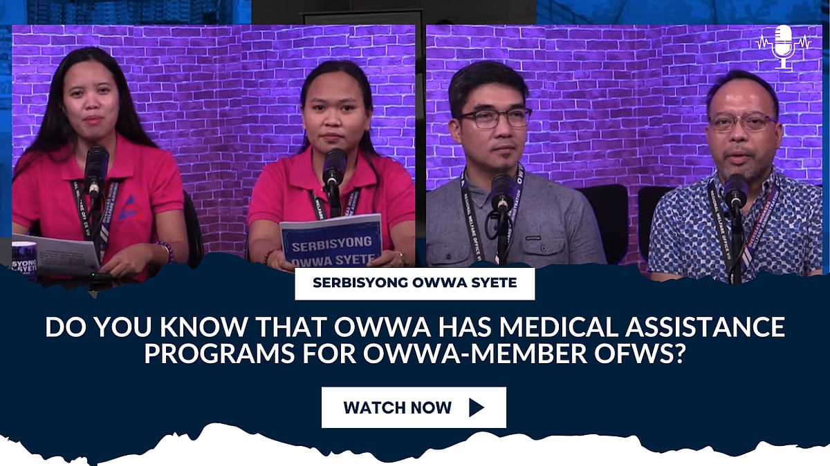 OWWA Medical Assistance Programs for OWWA-member OFWs