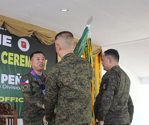 ZAMBOANGA. Brigadier General Mario Jacinto (center) relinquishes command of the 1101st Infantry Brigade (1101Bde) in a turnover of command ceremony on Monday, September 1, presided over by Major General Leonardo Peña, 11th Infantry Division commander (left). Colonel Yasser Barra, a distinguished member of the Philippine Military Academy (PMA) Class of 1995, was installed as the new 1101Bde commander (right).