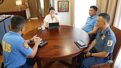 Iloilo City Mayor Raisa Treñas (center) directs the Iloilo City Police Office to boost visibility and patrols after a holdup incident in SM City Mandurriao injured a customer. The city is also coordinating with SM management and the Police Regional Office in Western Visayas to strengthen security. (Photo courtesy of Raisa Treñas FB)