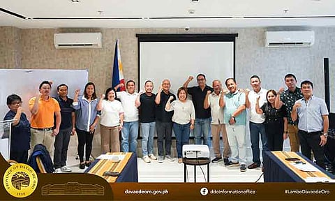 Newly elected officers of the League of Municipalities of the Philippines (LMP) in Davao de Oro took their oath before Governor Raul Mabanglo on September 4, 2025, in Davao City, vowing unity and cooperation for public service.