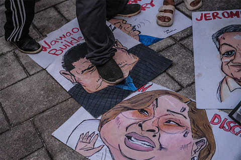 AFP on red alert; protesters slam project corruption