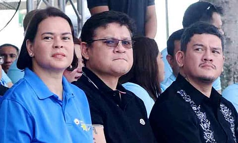 Vice President Sara Duterte, Davao City First District Rep. Paolo Duterte, and Davao City Acting Mayor Sebastian Duterte.