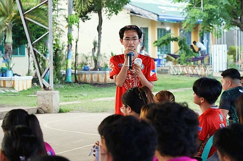 YOUTH ENTREPRENEURSHIP. A youth leader shares his insights on the vital role of young people in promoting entrepreneurship and tourism as drivers of economic growth during the Provincial Linggo ng Kabataan 2025 seminar in Brgy. Mabila, Sarangani, Davao Occidental. DTI 11
