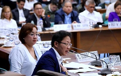 HOT SEAT. Couple Pacifico (right) and Cezarah Discaya testify before the Senate Blue Ribbon Committee on Sept. 8, 2025. Pacifico on Thursday (Sept. 18) admitted before the committee that he paid “standard operating procedure” kickbacks of 10 to 25 percent to Department of Public Works and Highways officials in exchange for flood control projects in Quezon City. (PNA photo by Avito Dalan) 