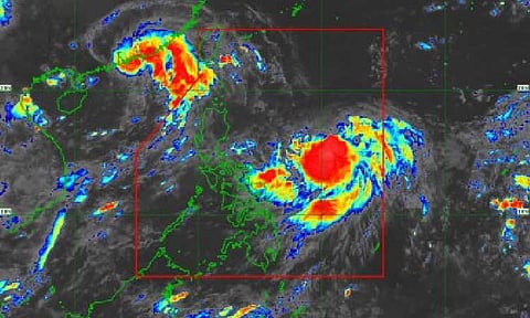 Satellite image of Tropical Storm Nando (Courtesy of PAGASA)
