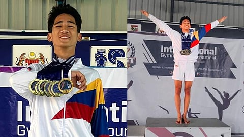DOUBLE CHAMPION. Dabawenyo Jiahn Rych R. Madridano clinches two gold medals in the 9th TGIGT International Gymnastics FIG Competition held recently in Tanjung Karang, Selangor, Malaysia.