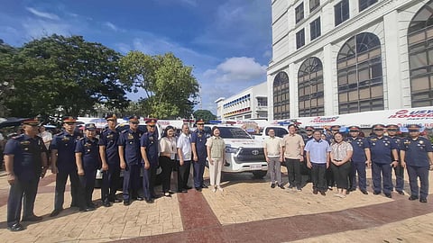 ILOILO. Iloilo City Mayor Raisa Trenas leads the turnover of six Toyota Hilux patrol vehicles to Police Colonel Kim Legada, city director of the Iloilo City Police Office, during a ceremony at Iloilo City Hall on September 29, 2025.  