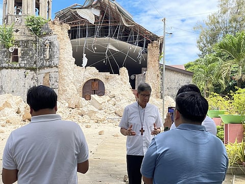 CEBU. Newly installed Cebu Archbishop Most Rev. Alberto “Abet” Uy, D.D. inspected the Archdiocesan Shrine of Sta. Rosa de Lima in Daanbantayan, Cebu, meeting with parish leaders and parishioners on Wednesday, October 1, 2025, to check the church’s condition after the magnitude 6.9 quake.