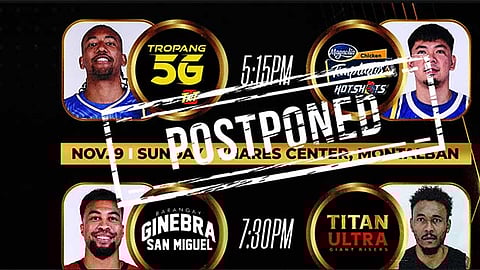 PBA games gi-pospon tungod ni bagyong Uwan