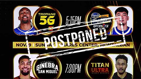 PBA postpones games due to Typhoon Uwan