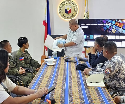 ZAMBOANGA. Zamboanga Sibugay First District Representative Marlo Bangcoro (standing) discusses the proposed establishment of a security outpost in Pandilusan Island, an emerging tourist destination, during a meeting Monday, November 10, with security officials and representatives from the Department of Public Works and Highways at his office in Diplahan town. 