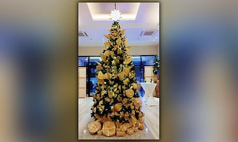 CHRISTMAS TREE. Seda Central Bloc Cebu’s symbol of joy and community, adorned with native and locally made ornaments.