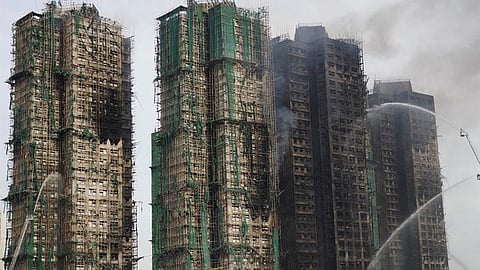 Fire under control in Hong Kong residential complex