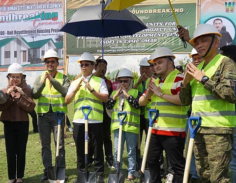 ZAMBOANGA. Bangsamoro officials, representatives from security forces, the municipal government, and the partner construction firm hold the groundbreaking ceremony on Thursday, December 4, signaling the start of the housing project for former Moro Islamic Liberation Front combatants at Camp Omar in Lipongo village, Datu Hoffer, Maguindanao del Sur.
