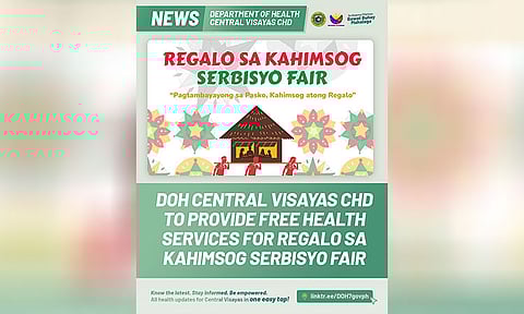 DOH 7 to offer free health services in fair on December 12