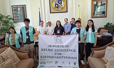 Vicsal Foundation donates P1M aid to earthquake, typhoon victims in Cebu 