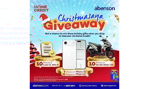 Win Big Prizes with Abenson and Home Credit’s Christmasaya Giveaway!