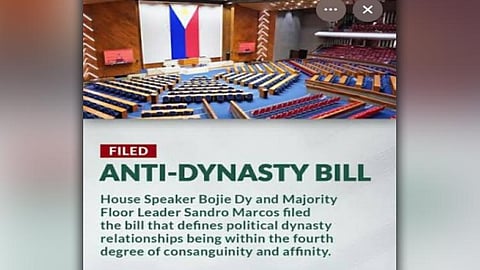 Top of the Week: Many are skeptical over anti-dynasty bill. At least, 4-decades-old issue is finally up for legislative debate. 
Before  you defend or assail, know what the bill prohibits, allows. 
Is it for real or a ruse?