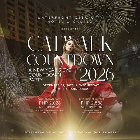 Waterfront Cebu City Hotel and Casino welcomes 2026 with Catwalk Countdown