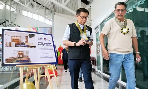 Mindanao Development Authority (MinDA) Secretary Leo Tereso Magno walked with DMW Secretary Hans Leo Cacdac during the launch of the Overseas Filipino Worker (OFW) Airport Lounge at the Davao International Airport.