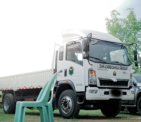 ZAMBOANGA. The Department of Agrarian Reform turns over a P1.8 million six-wheeler truck to the Timbabauan Agrarian Reform Beneficiaries Multi-Purpose Cooperative in Tungawan, Zamboanga Sibugay, on Wednesday, January 7. 