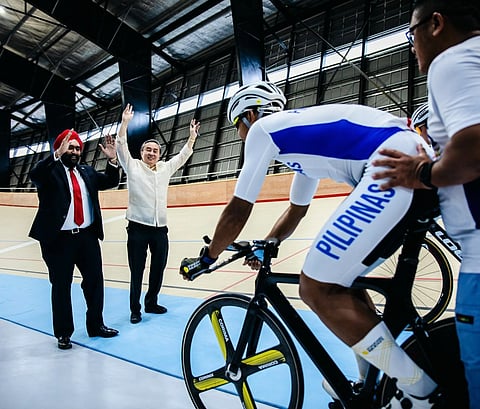 VELODROME INAUGURATION. PHILIPPINE Olympic Committee and PhilCycling president Abraham “Bambol” Tolentino and Asian Cycling Confederation head Dato' Amarjit Singh Gill led the inauguration of the Tagaytay City CT Velodrome in June last year.