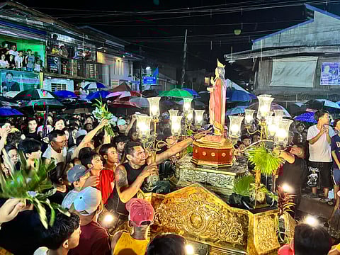Devotees dance while shouting “Viva Apung Lucia! Pwera sakit!” around the carroza of Apung Lucia during the Kawakasan Kuraldal in Sasmuan, Pampanga.

Photo by Tristan Jingco