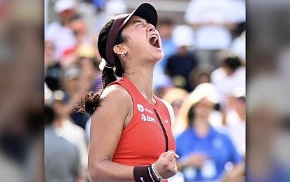 SHOUT FOR JOY. Filipino Alexandra Eala reacts after winning the WTA125 Guadalara Open in Mexico last September. She will begin her campaign at the Australian Open on Sunday (Jan. 18, 2026). (Contributed photo)