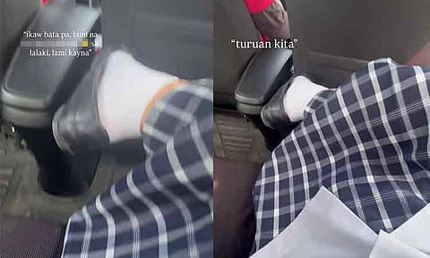 Screengrab from a viral video showing a passenger allegedly being sexually abused inside a taxi. The Land Transportation Franchising and Regulatory Board–Davao Region (LTFRB-Davao) has issued a show-cause order against the taxi operator and driver following the circulation of the video online.