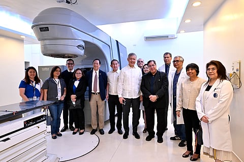 Shown in photo during the turnover of the LINAC machine donation to NKTI are Health Secretary Teodoro J. Herbosa (fifth from right), DBP President and CEO Michael O. de Jesus (seventh from left), DBP Chairman Philip G. Lo (sixth from left) and NKTI Executive Director Dr. Jose Dante P. Dator (fifth from left). Also in photo are DBP Senior Vice President Carolyn I. Olfindo (fourth from left), DBP Senior Vice President Ma. Cristina Malab (second from right), Senior Assistant Vice President Regina F. Tronco, (second from left), DBP Senior Manager Romil Joseph N. Sinocruz (third from left) and DBP Manager Maryknell R. Porcioncula (leftmost) along with other officials of NKTI.