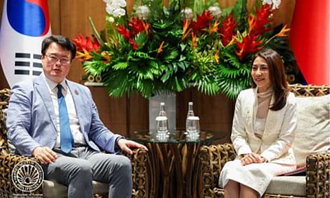 BILATERAL MEETING. Tourism Secretary Christina Frasco holds a bilateral meeting with Vice Minister H.E. Kim Dae Hyun on the sidelines of the 2026 ASEAN Tourism Forum in Cebu City on Thursday (Jan. 29, 2026). The discussions focused on potential collaborations on expanding air connectivity and addressing pertinent issues affecting tourism. (Photo courtesy of DOT)