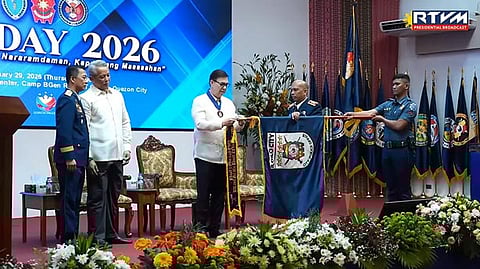 ILOILO. Police Colonel Wilbert Parilla, officer in charge of the Iloilo City Police Office, receives the Best City Police Office award during the 1st Philippine National Police Day 2026 celebration on January 29, 2026, at Camp General Rafael T. Crame in Quezon City, recognizing Icpo’s second consecutive national honor for excellence in police service.