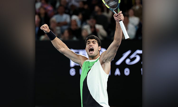 Alcaraz lifts Australian Open cup